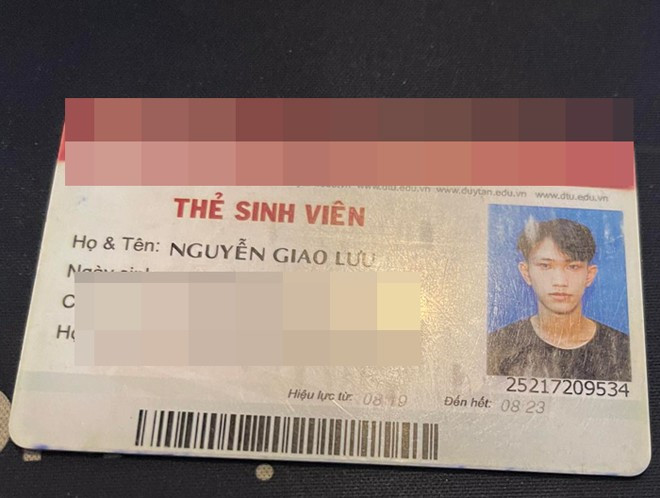 Thẻ sinh viên của anh Nguyễn Giao Lưu
