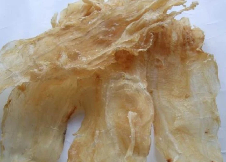 Bong bóng cá sủ vàng phơi khô được cho là có giá trị dinh dưỡng ngang với nhân sâm.