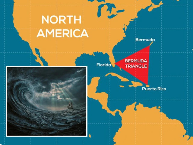 Khu vực được gọi là Tam giác quỷ Bermuda nằm ở phía tây bắc Đại Tây Dương.