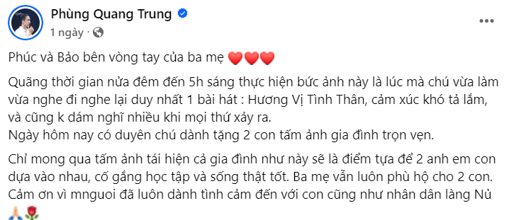 Lời chia sẻ xúc động của anh Trung, người đã phục chế lại bức ảnh gia đình