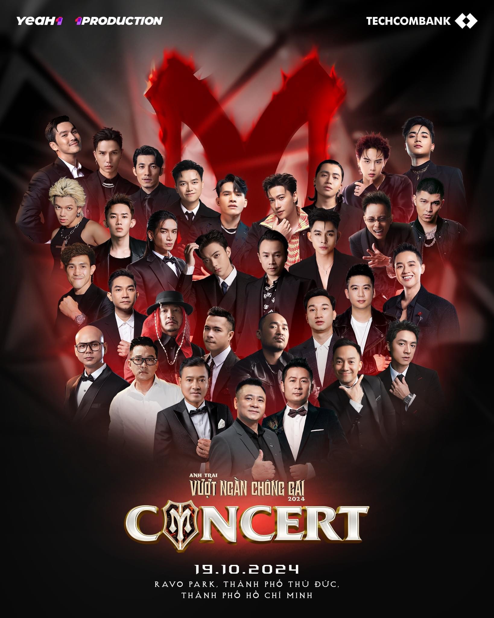 Đêm concert Anh Trai Vượt Ngàn Chông Gai sẽ diễn ra ngày 19/10/2024 với sự góp mặt của 32 anh tài