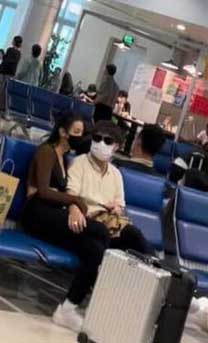 Hình ảnh được ghi tại sân bay cách đây ít lâu được cho là lúc thiếu gia Minh Hải đưa bạn gái mới đi du lịch ở Đà Lạt.