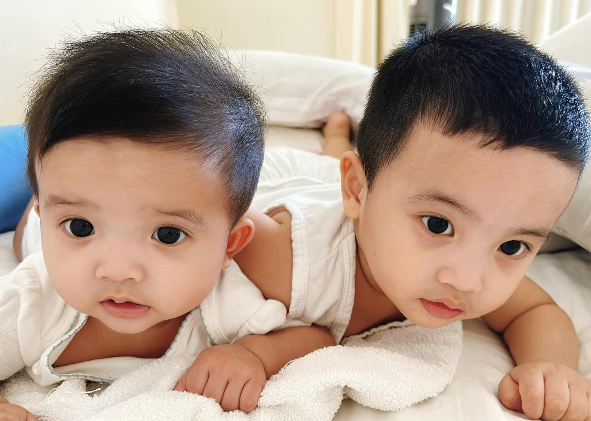 Em bé Voi và Thiên Nga có nét hao hao nhau y hệt anh em sinh đôi dù không cùng cha lẫn mẹ.