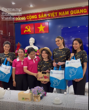 Ngay sau đó, Thùy Tiên cùng ekip đã hộ tống khách mời tham gia các hoạt động tại Việt Nam.