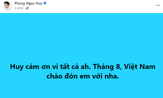 Phùng Ngọc Huy thông báo về Việt Nam, fan chúc mừng vì cha con bé Lavie sắp đoàn tụ - ảnh 2