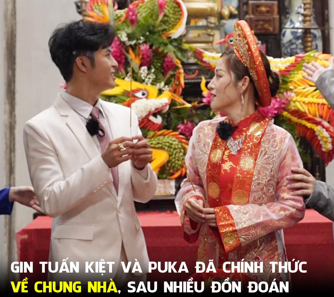 Puka và Gin Tuấn Kiệt tổ chức lễ cưới chuẩn miền Tây khiến fan rần rần chúc mừng. (Ảnh: chương trình 'Hành trình rực rỡ')
