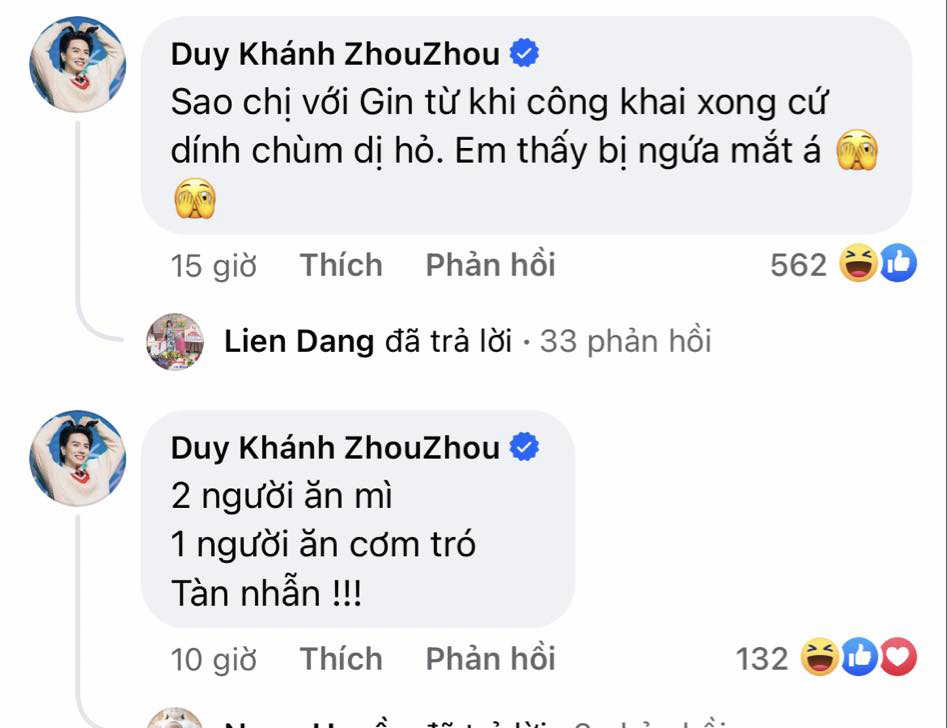 Bình luận của Duy Khánh suýt làm fan hiểu lầm. Ảnh: FBNV