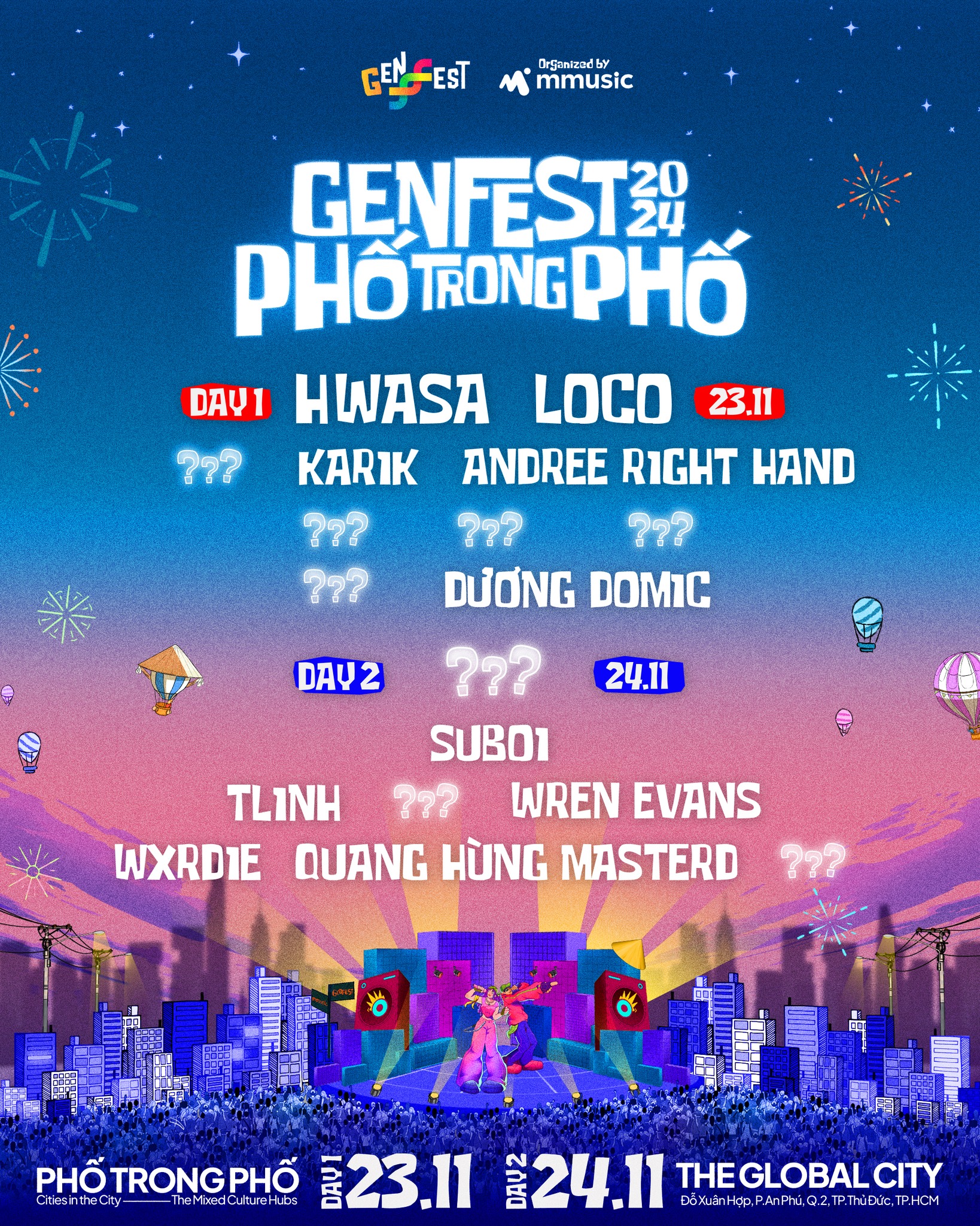 GENfest 2024 công bố dàn lineup “khủng”