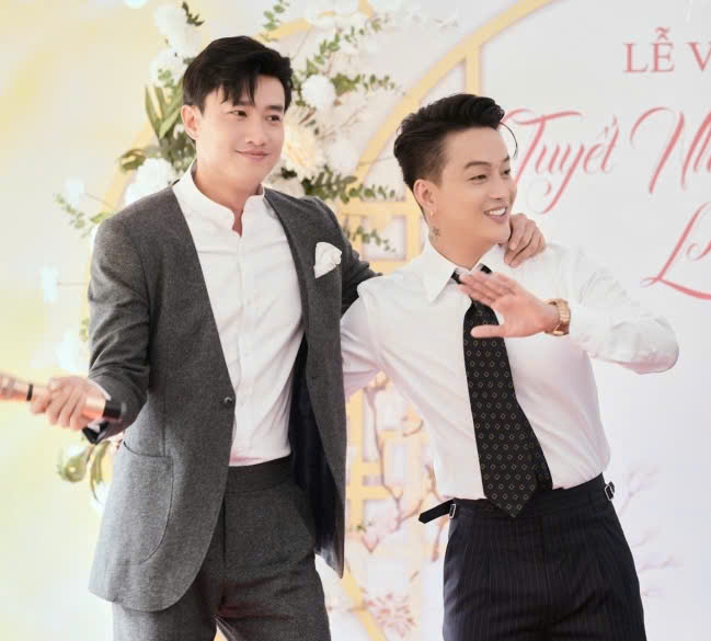 Quốc Trường gặp tình huống khó xử tại đám cưới Đạt G và Cindy Lư, khán giả hài hước “lo anh hết lấy được vợ” - ảnh 3