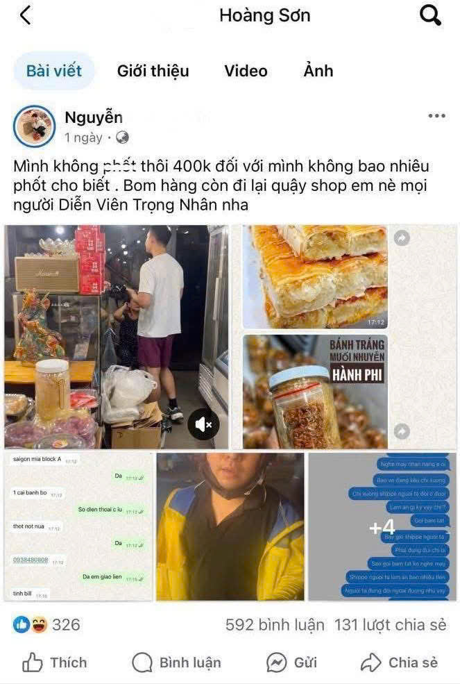 Một sao nam Vbiz bị tố bom hàng, lộ clip chất vấn với chủ shop - ảnh 1