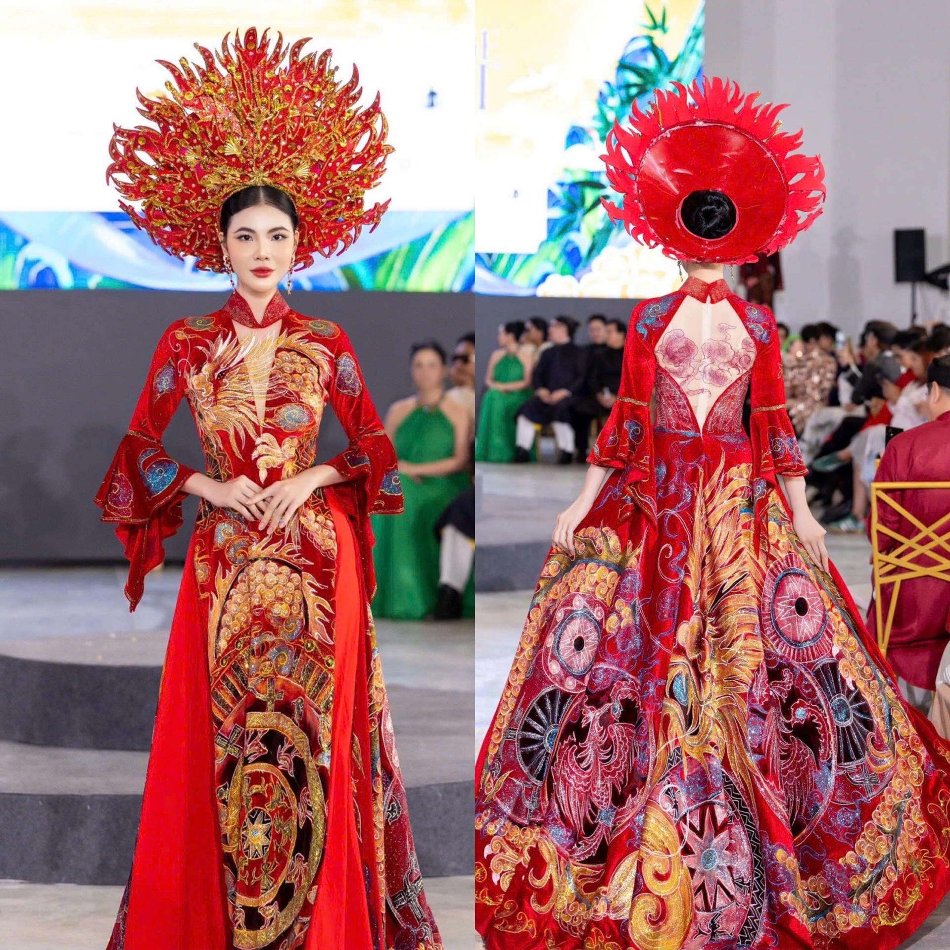 Á hậu Lê Kim Khoẻ gấy ấn tượng tại show kick off Vietnam Heritage 2025 với áo dài phượng hoàng - ảnh 2
