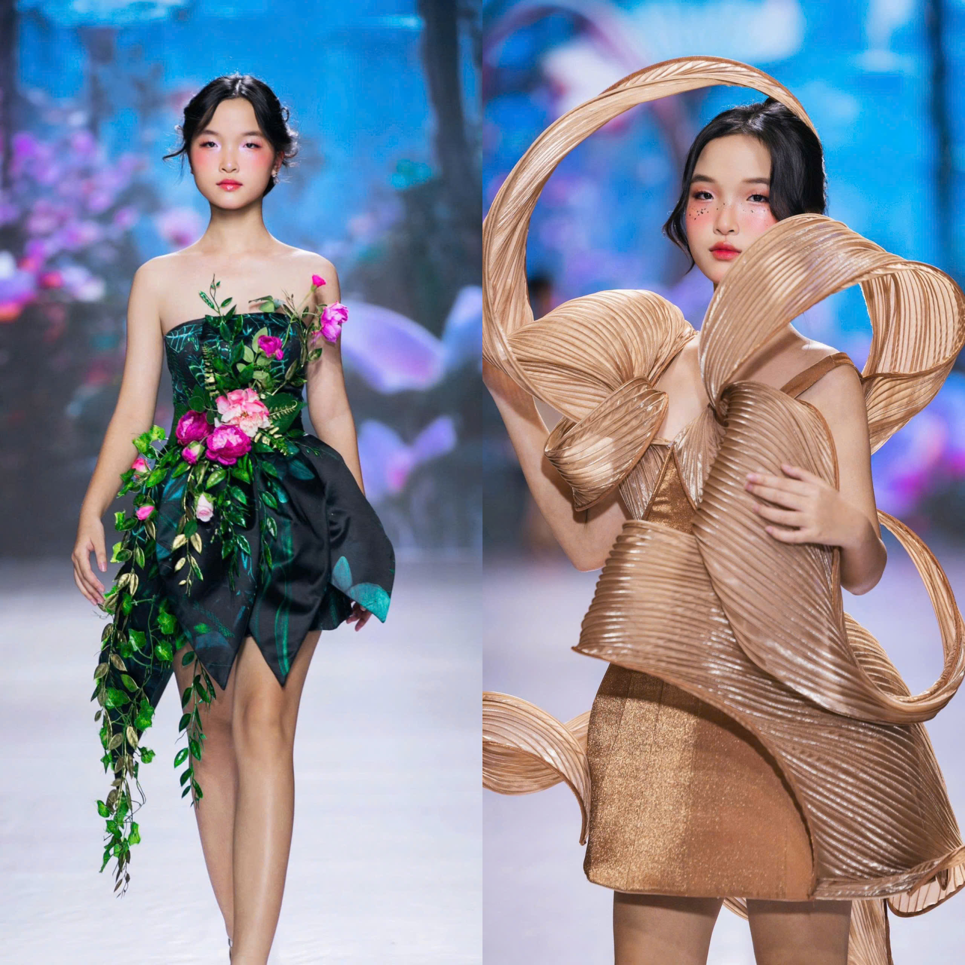 Người mẫu Khánh Ngọc quay trở lại ấn tượng khi thần thái trên sàn diễn của tuần lễ thời trang của siêu mẫu Xuân Lan - ảnh 2