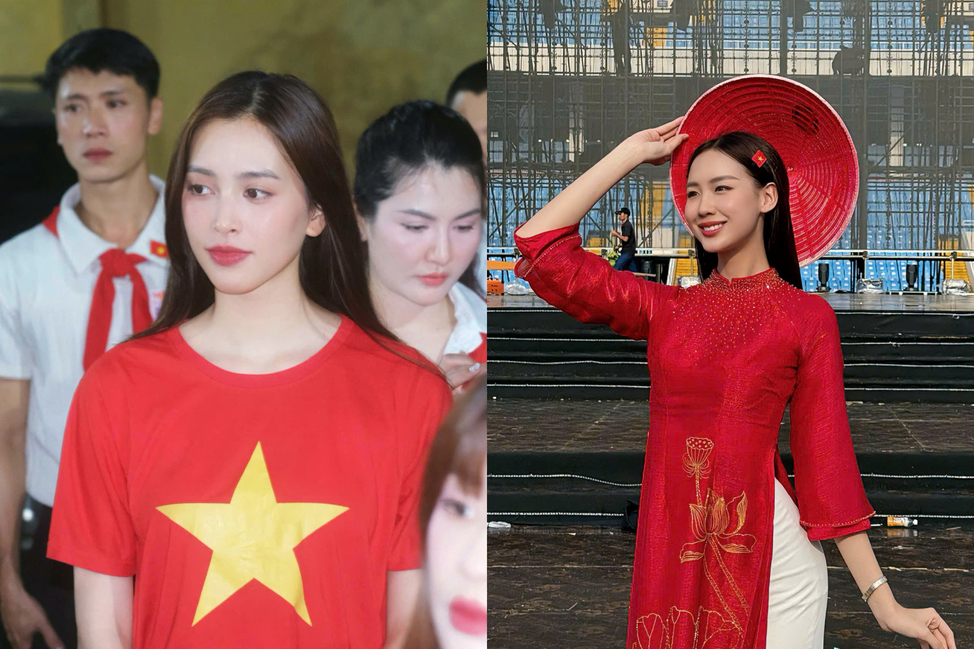 Hoa hậu Bảo Ngọc và Tiểu Vy vinh dự chuẩn bị tham gia diễu binh lịch sử tại Quảng trường Ba Đình - ảnh 1