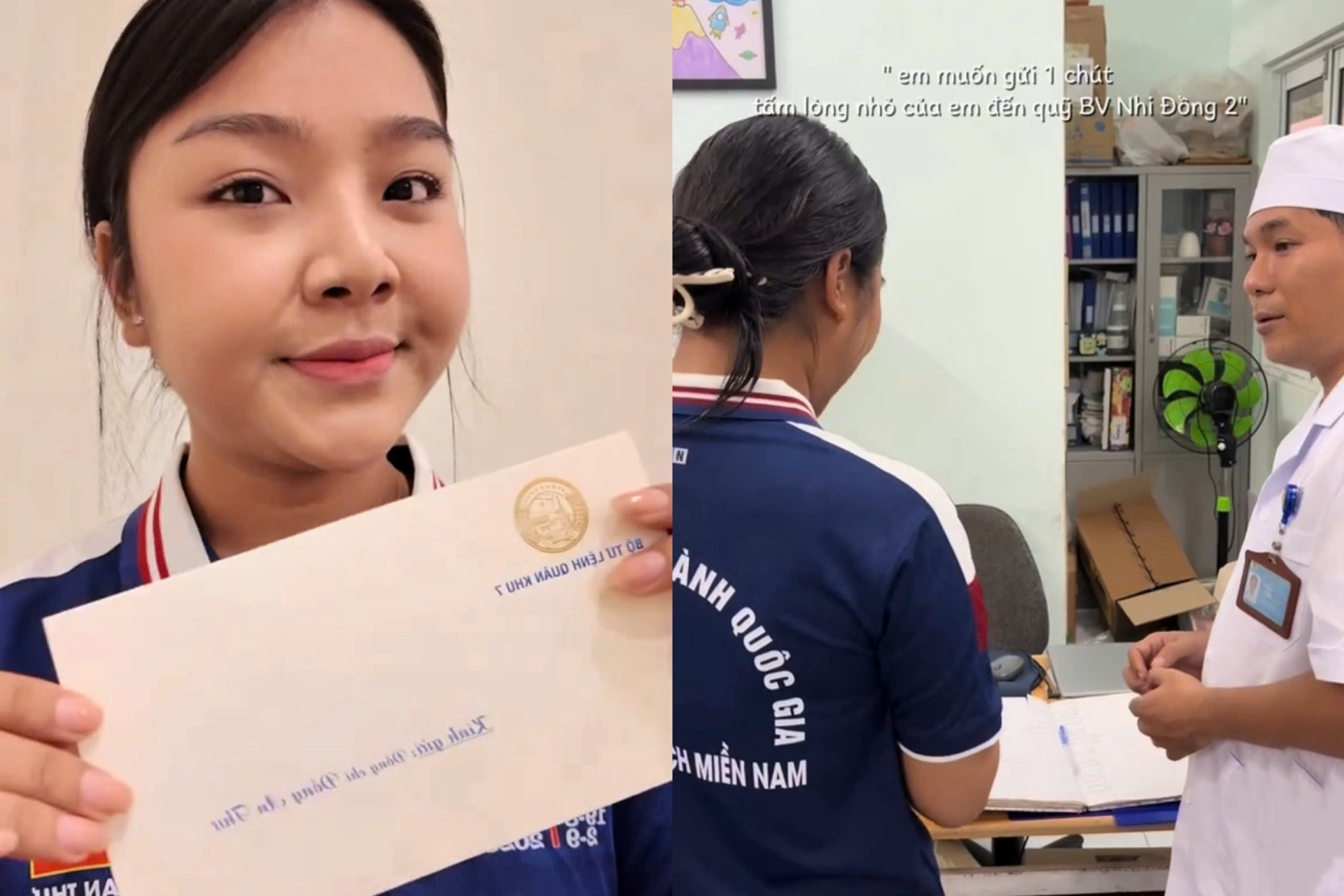 Đồng chí Đồng An Thư dùng toàn bộ tiền hỗ trợ sau A80 để quyên góp cho Bệnh viện Nhi đồng 2 - ảnh 1