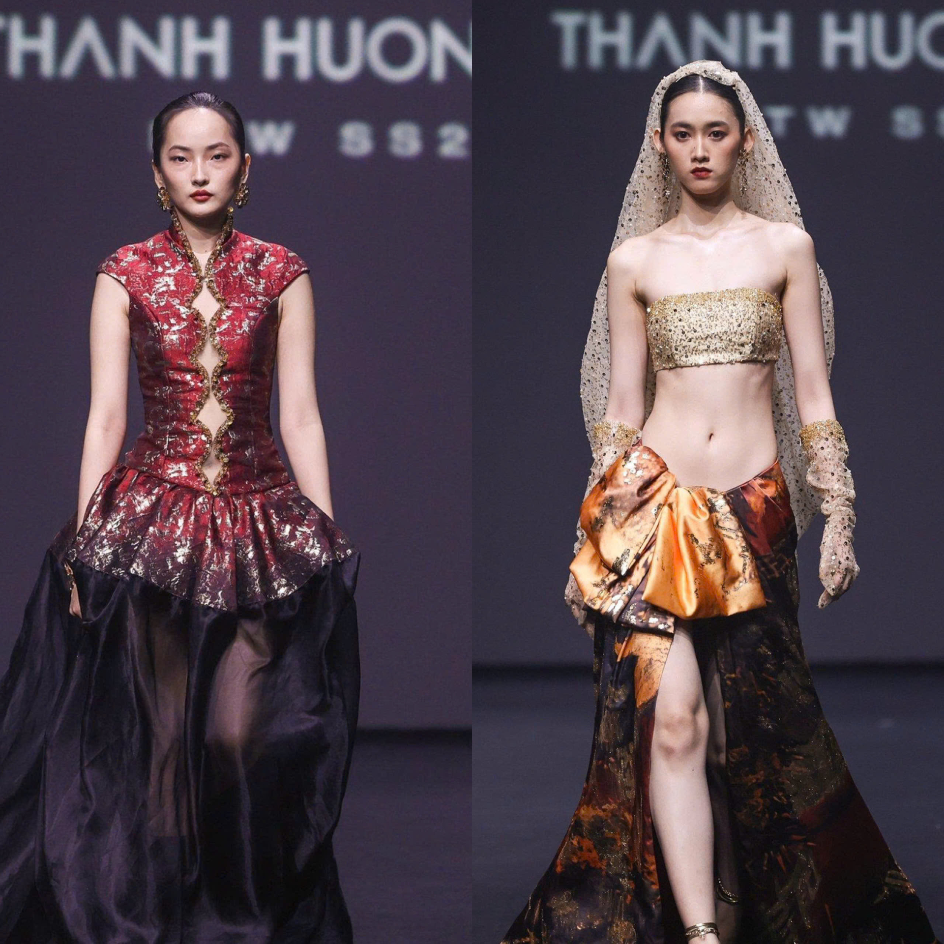 Hoàng Thuỳ mất 1 tiếng dát vàng lên cơ thể cho màn xuất hiện ấn tượng ở vị trí vedette tại SFW SS26 - ảnh 5