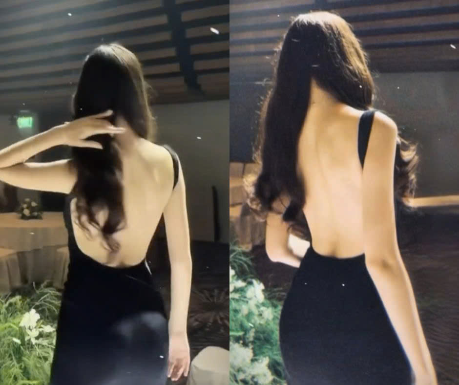 Võng eo triệu người mê của Hoa hậu Bảo Ngọc ở hậu trường tiệc đám cưới Á hậu Quỳnh Châu gây bão MXH - ảnh 1