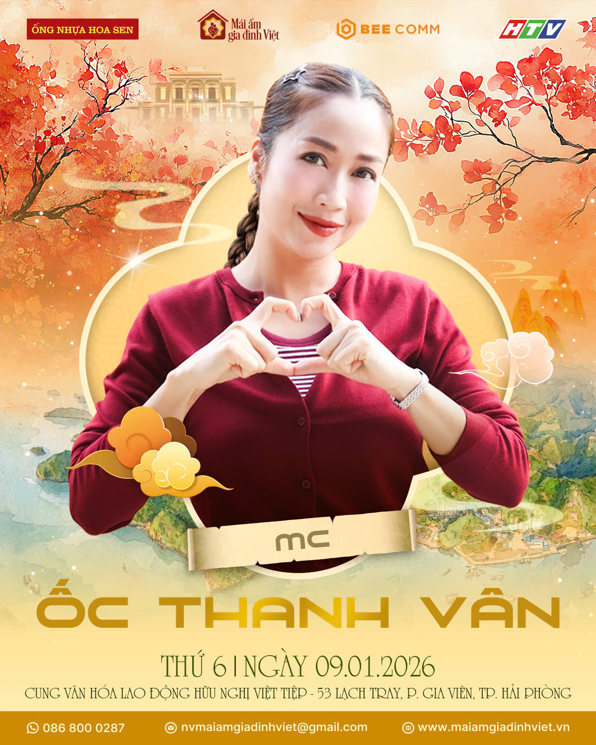NSƯT Ốc Thanh Vân, Minh Dự lần đầu đảm nhận vai trò MC dẫn dắt chương trình Mái ấm gia đình Việt tại Hải Phòng - ảnh 4