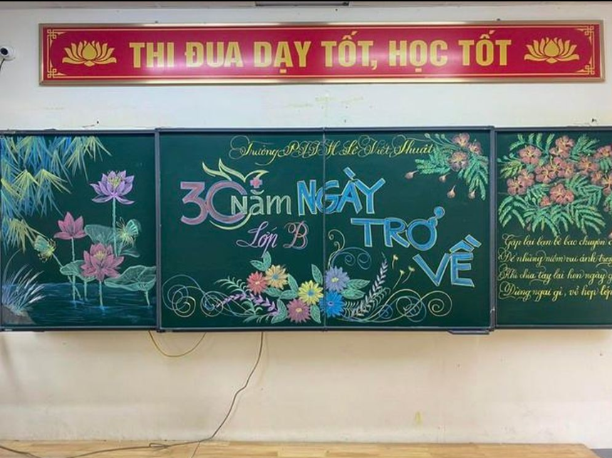 Thầy giáo gây bão mạng khi biến tấm bảng đen thành những tác phẩm nghệ thuật trong 18 năm đi dạy - ảnh 5