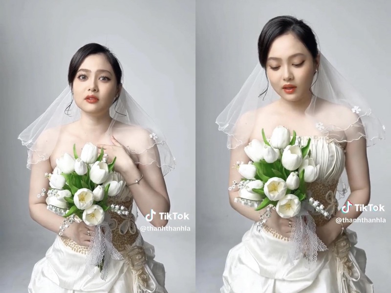 Người mẫu Fung La bất ngờ diện váy cưới, nhan sắc khác lạ gây tò mò - ảnh 2