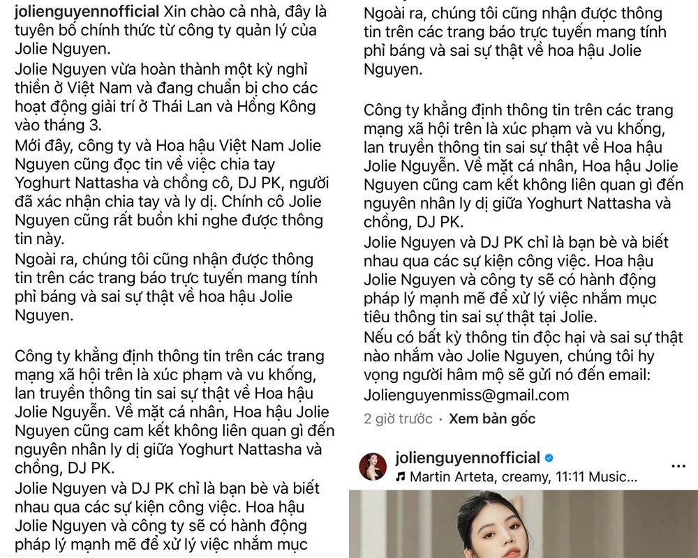 Thực hư tin Jolie Nguyễn bị loạt trang báo Thái đưa tin, nghi là người xen vào hôn nhân nữ diễn viên nổi tiếng - ảnh 6