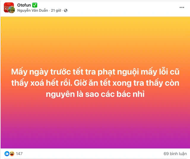 Nhiều bài đăng về việc xóa lỗi phạt nguội xuất hiện trên mạng xã hội. (ẢNH CHỤP MÀN HÌNH)