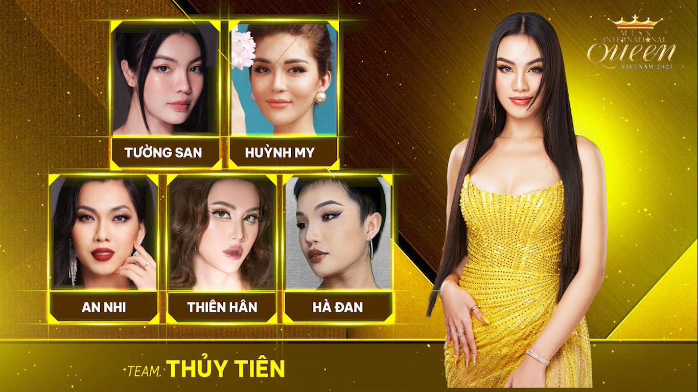 Top 20 thí sinh của Hoa hậu Chuyển giới Việt Nam 2023 được chia vào 4 team của 4 huấn luyện viên