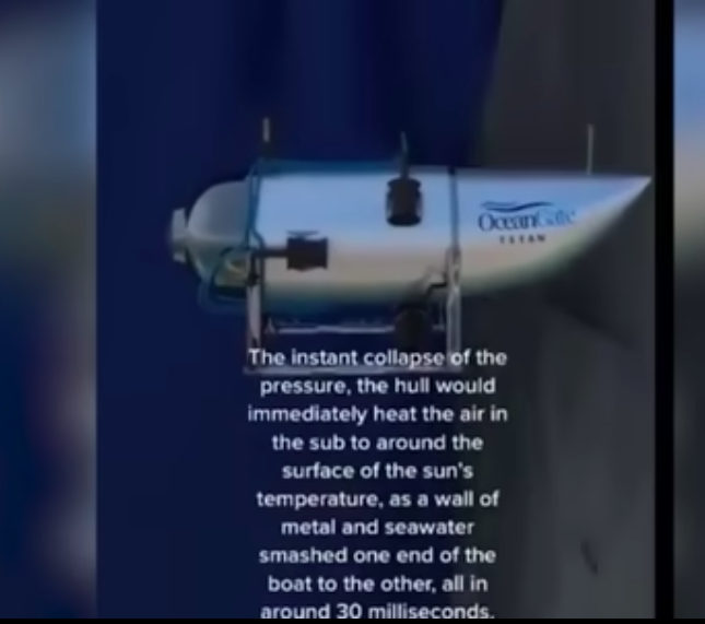 Video tái hiện cảnh tàu lặn Titan nổ tung trong tíc tắc, 5 hành khách đã xảy ra chuyện gì? - ảnh 2