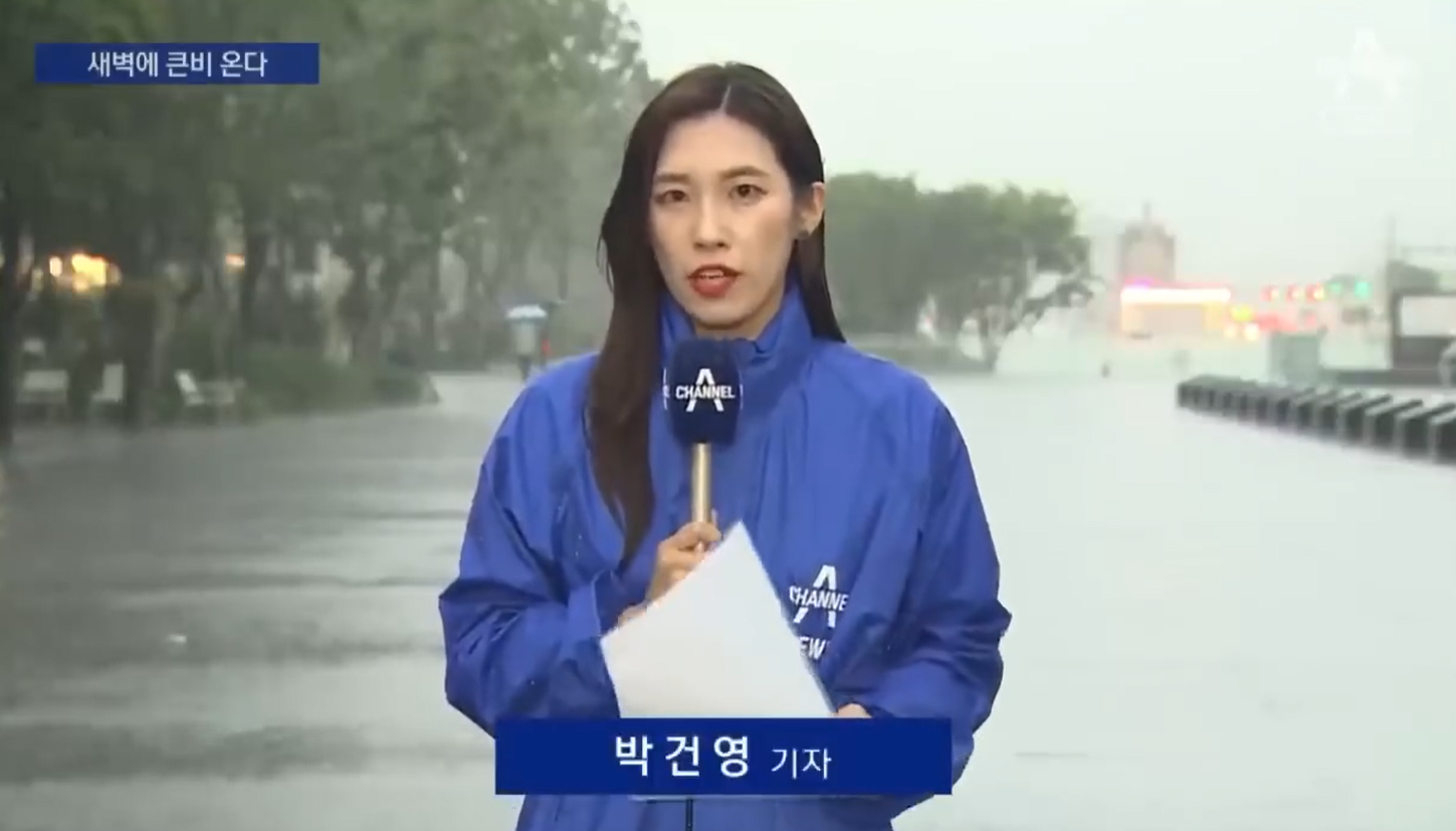 Nữ BTV thời tiết dẫn chương trình dưới mưa lớn, hành động xứng đáng 1000 điểm của người qua đường đẹp tựa trong phim - ảnh 1