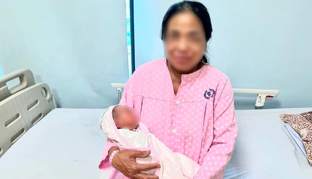 Đi khám sức khỏe định kỳ bà ngoại 50 tuổi nhận tin mang thai, sau 9 tháng 10 ngày đón 'quả ngọt' mỹ mãn - ảnh 1