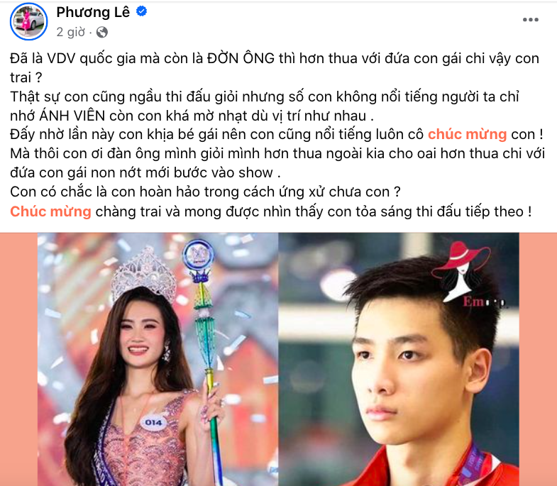 Hoa hậu Phương Lê chỉ trích Kim Sơn vì 'đá xéo' Ý Nhi: 'Đàn ông con trai mà hơn thua với một đứa con gái' - ảnh 2