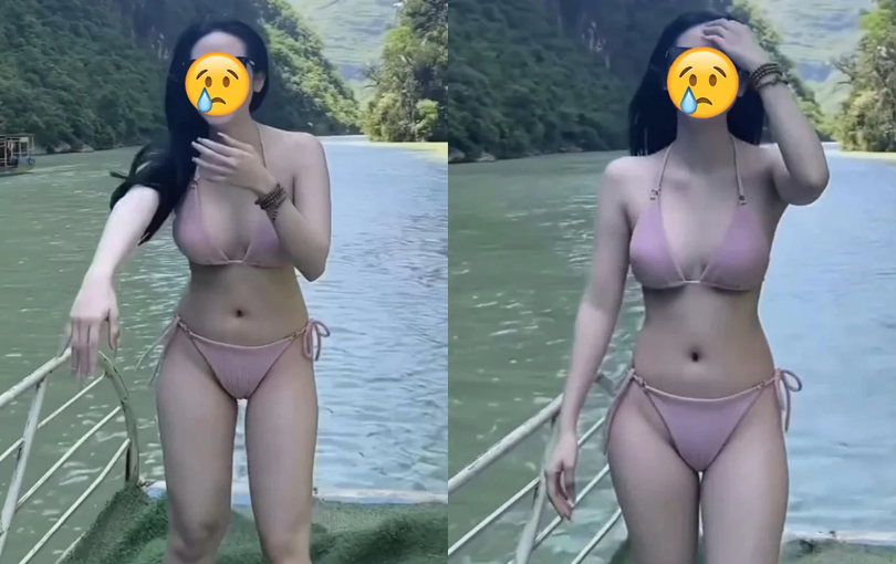 Lãnh đạo tỉnh Hà Giang lên tiếng về hình ảnh nữ du khách mặc bikini trên sông Nho Quế, sẽ có biện pháp xử lý - ảnh 1