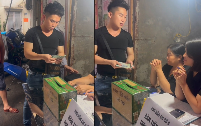 Nam ca sĩ Du Thiên đến thắp hương, hỗ trợ 20 triệu đồng cho nạn nhân vụ cháy chung cư mini ở Hà Nội - ảnh 1