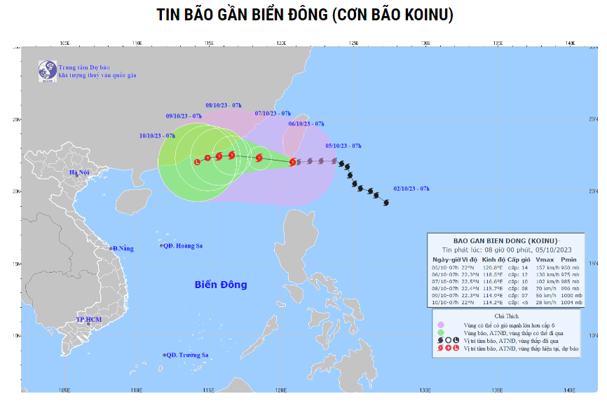 Hàng không bắt đầu điều chỉnh lịch bay tránh bão Koinu, nguy cơ ảnh hưởng đến đất liền Việt Nam như thế nào? - ảnh 2