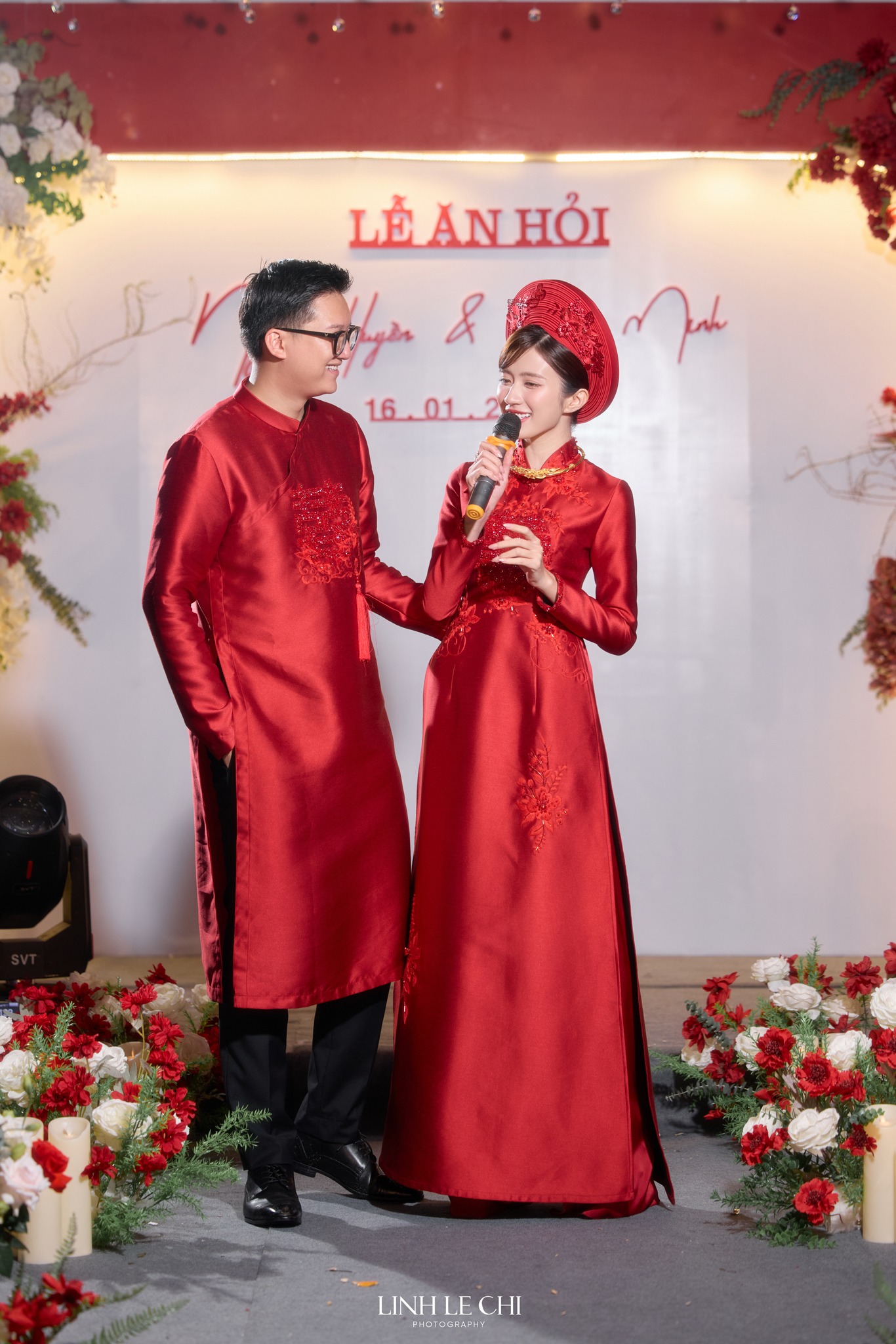 Lễ cưới ngập sắc đỏ của diễn viên Ngọc Huyền và cháu trai NSUT Chí Trung, cô dâu khóc nhận của hồi môn - ảnh 5
