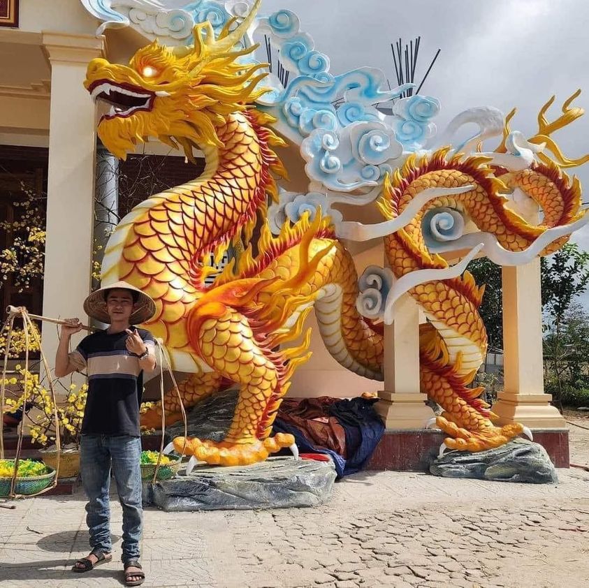 Linh vật Rồng 2024 tại Quảng Trị hoàn thành nhận 'mưa lời khen', danh tính nghệ nhân thực hiện không gây bất ngờ - ảnh 1