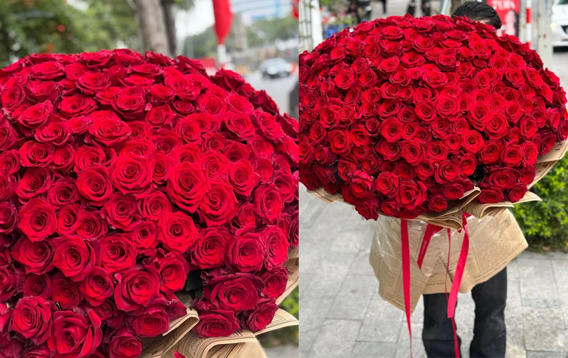 Người đàn ông ở Hà Nội mua bó hoa 26 triệu tặng vợ ngày mùng 8/3, biết ý nghĩa còn đặc biệt hơn - ảnh 1