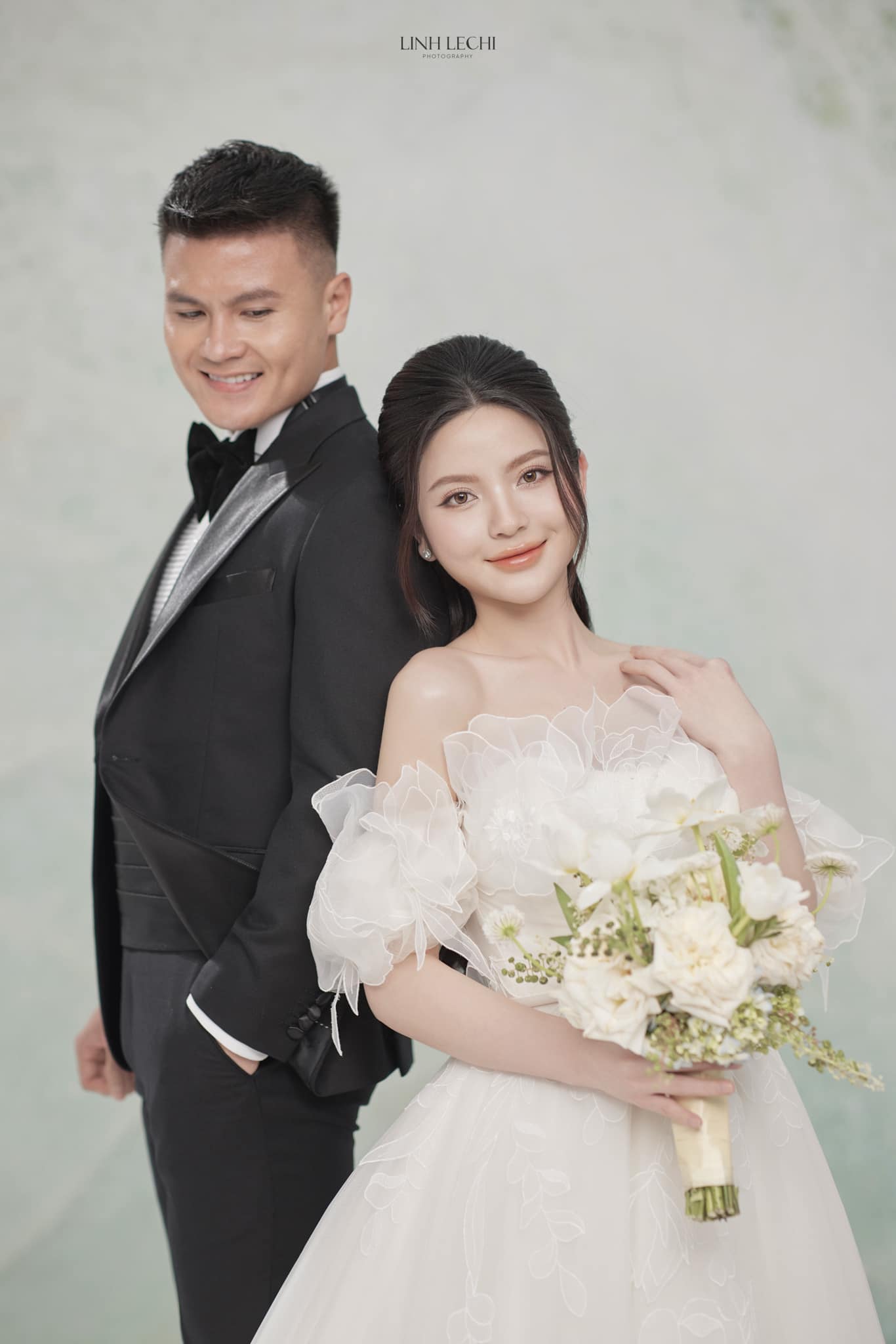 Quang Hải và Chu Thanh Huyền tung ảnh cưới, nhưng chiều cao 'bất ổn' của chú rể gây hoang mang - ảnh 3
