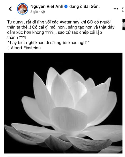 NSND Việt Anh gây tranh cãi khi chia sẻ 'dị ứng' với người thay ảnh hoa sen đen trắng lúc gia đình có tang - ảnh 1