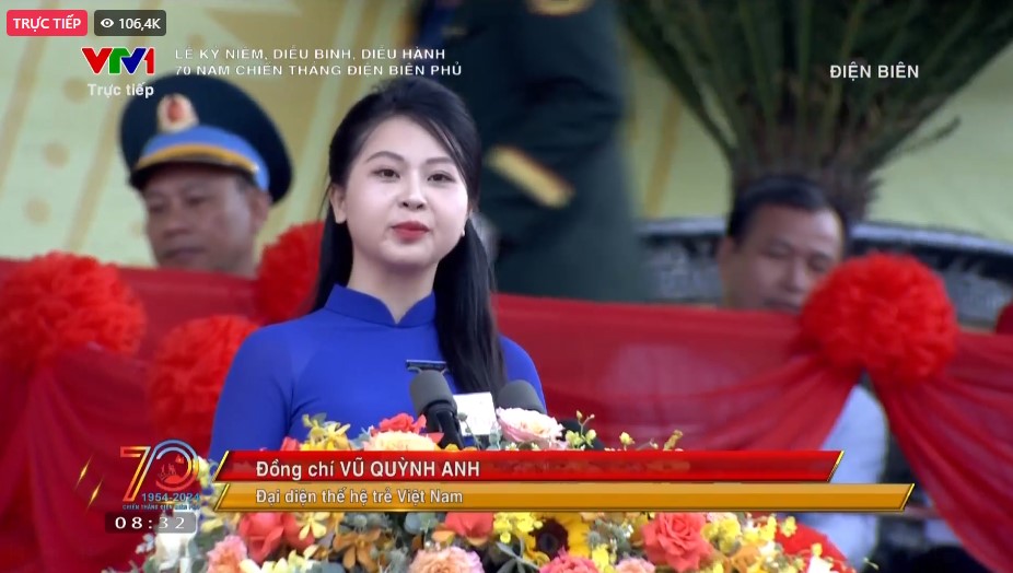 Profile siêu đỉnh của Vũ Quỳnh Anh, cô gái phát biểu tại lễ kỷ niệm 70 năm chiến thắng Điện Biên Phủ - ảnh 1
