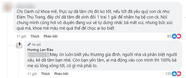 Bị nhắc chuyện Phương Oanh sinh đôi, vợ cũ Shark Bình nói: 'Ai đụng đến con chị là chị xù lông' - ảnh 2