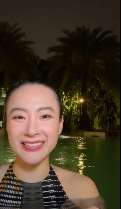 Angela Phương Trinh nhảy xuống hồ bơi livestream sau ồn ào cắt đứt liên lạc với gia đình, tâm lý có bất ổn? - ảnh 4