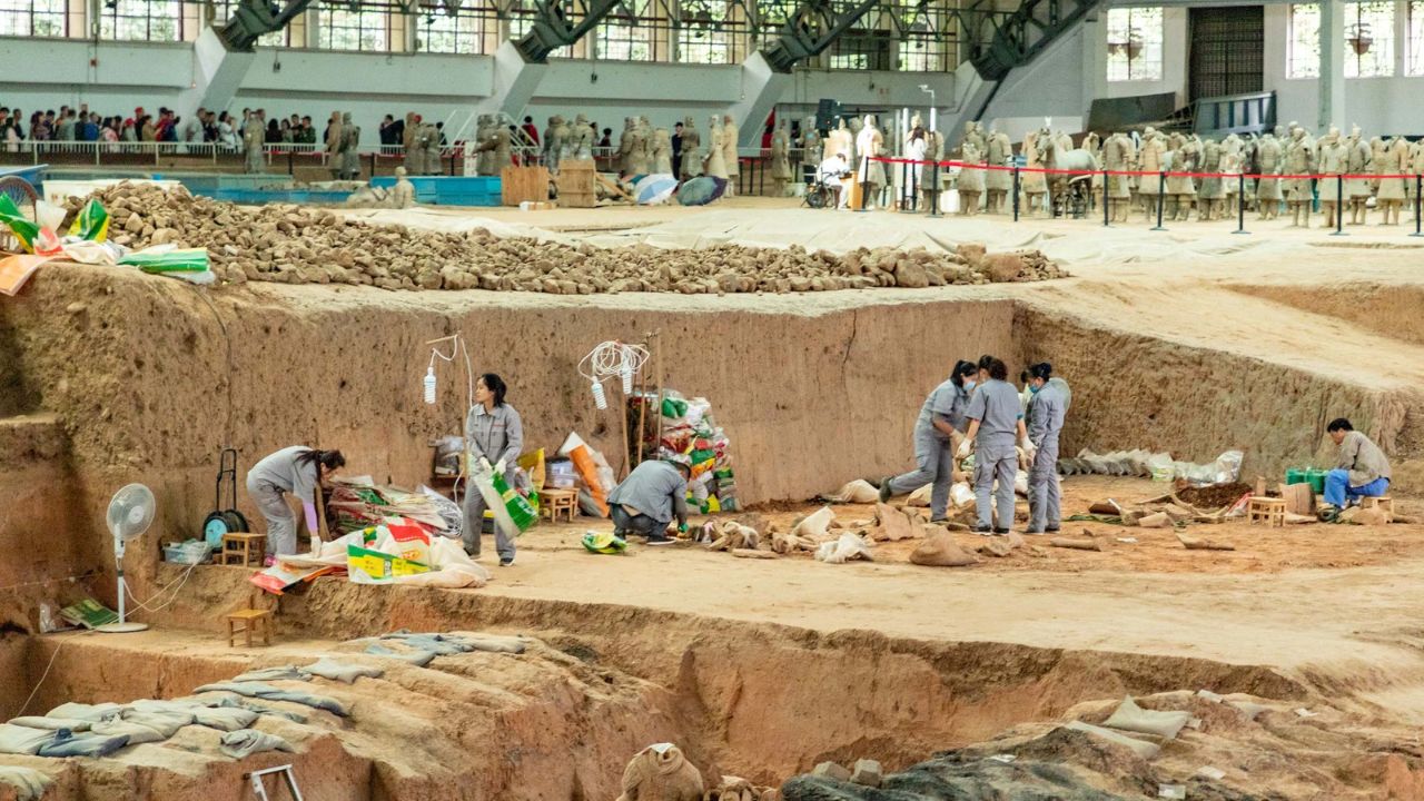 Khu di tích Tần Thủy Hoàng được bảo quản nghiêm ngặt.