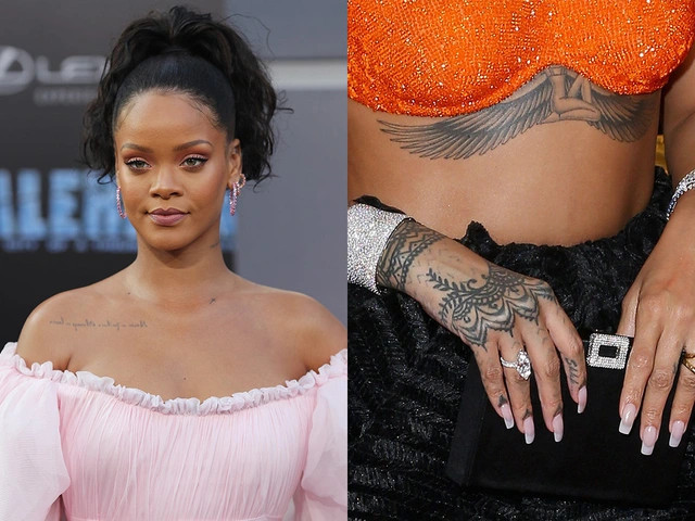 Chắc hẳn hình xăm dưới vòng 1 của Rihanna đã tiếp thêm sức mạnh cho cô trên con đường nghệ thuật