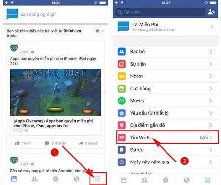Facebook cho phép người dùng tìm kiếm Wifi để kết nối tự động