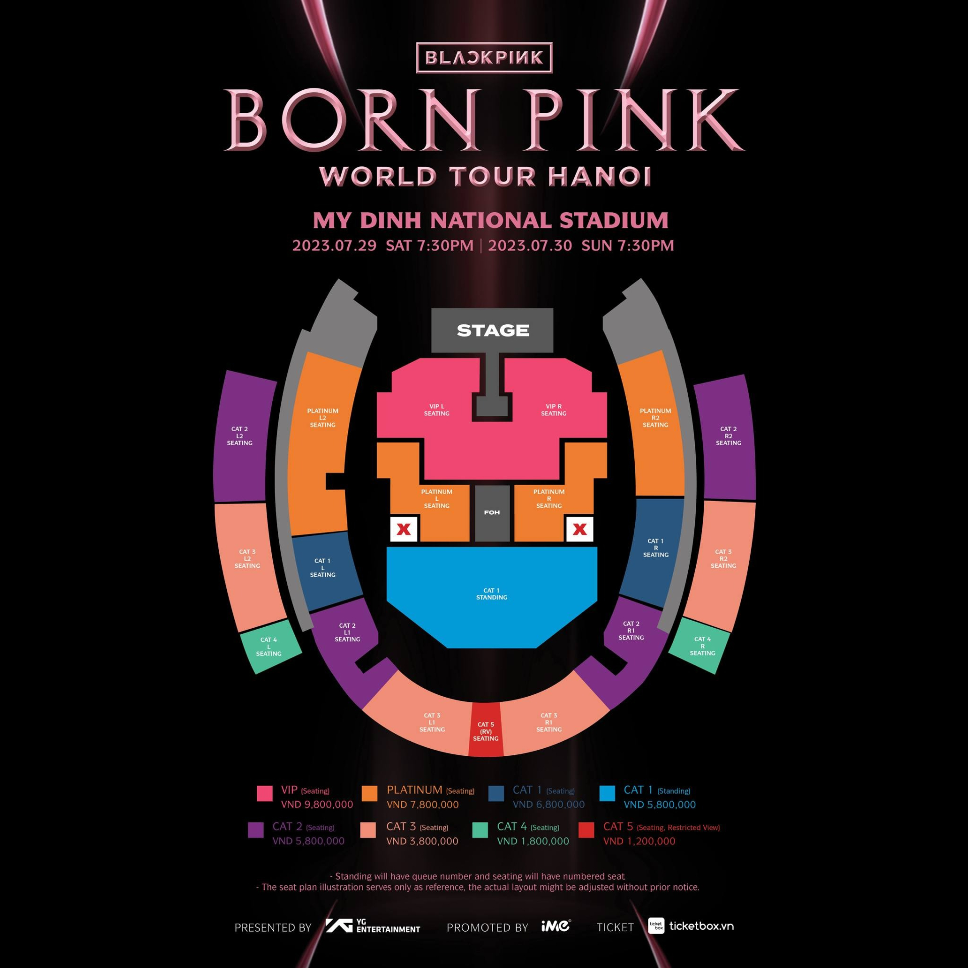 Giá vé và sơ đồ sân khấu chính thức của concert BLACKPINK được công bố, cao nhất gần 10 triệu nhưng quá ít quyền lợi? - ảnh 1