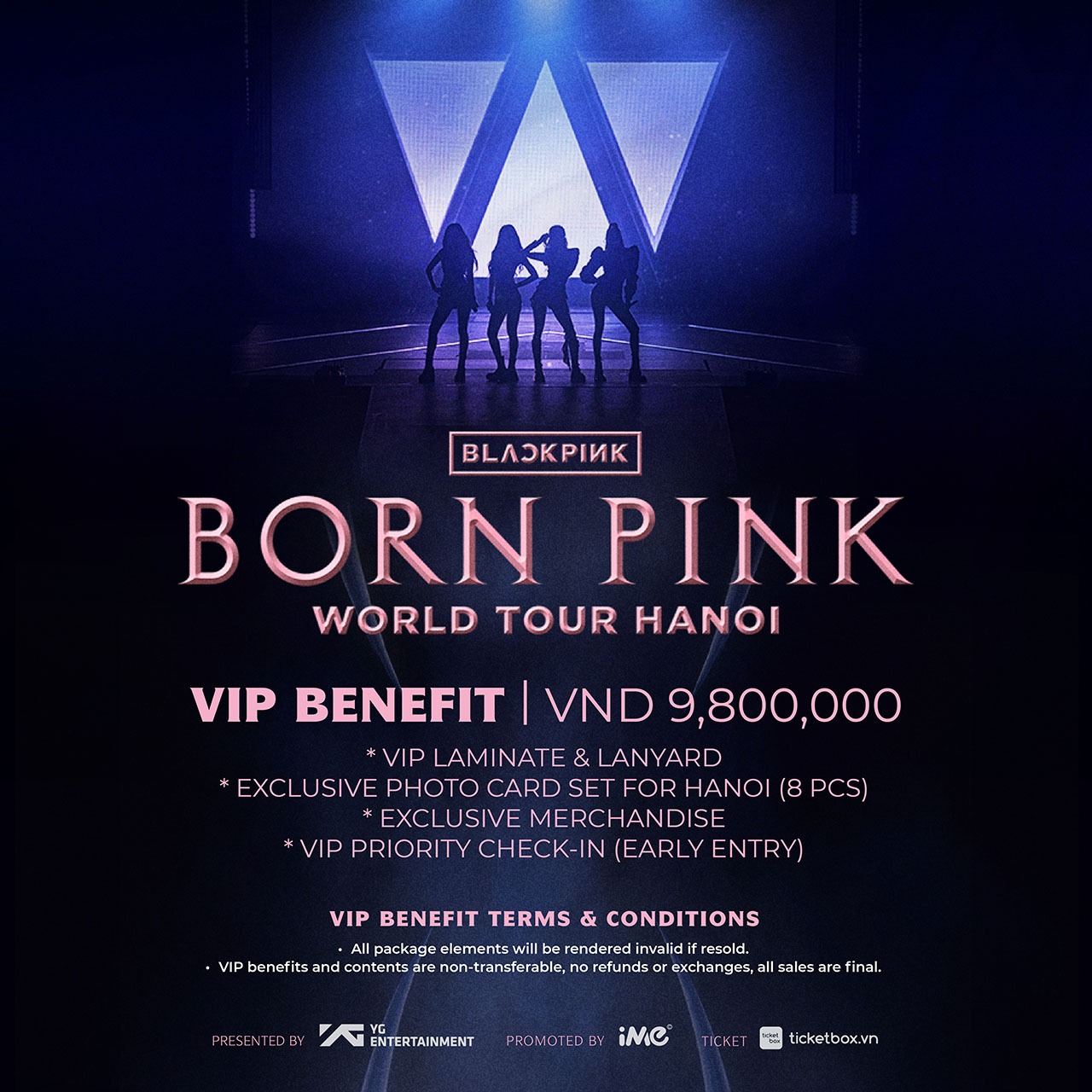 Giá vé và sơ đồ sân khấu được BTC của concert Born Pink - BLACKPINK công bố - Ảnh: IME Vietnam