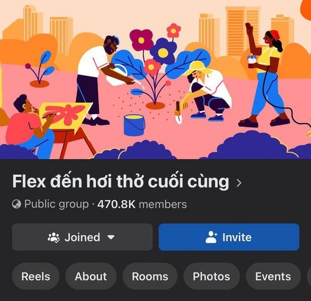 Số lượng người tham gia nhóm 'Flex đến hơi thở cuối cùng' vẫn đang ngày một tăng