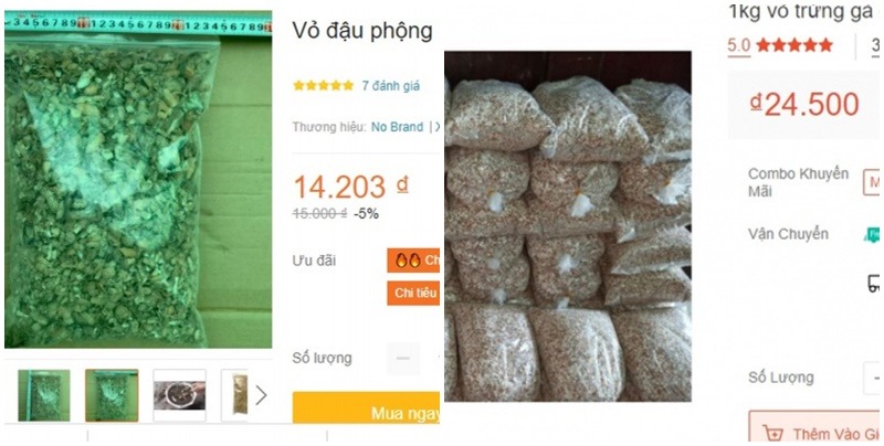Vỏ đậu phộng hay vỏ trứng gà, tất cả đều có thể tìm kiếm tại các sàn thương mại của Việt Nam!