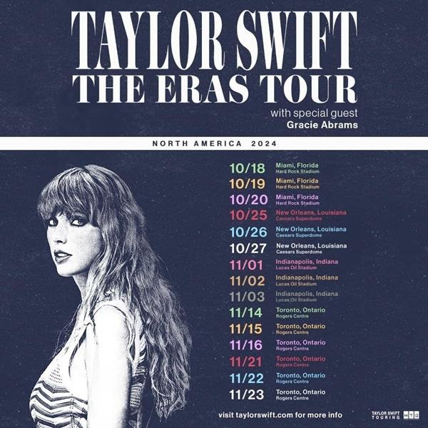Taylor Swift vừa bổ sung thêm 15 đêm diễn trong khuôn khổ The Eras Tour vào tháng 10 và 11/2024