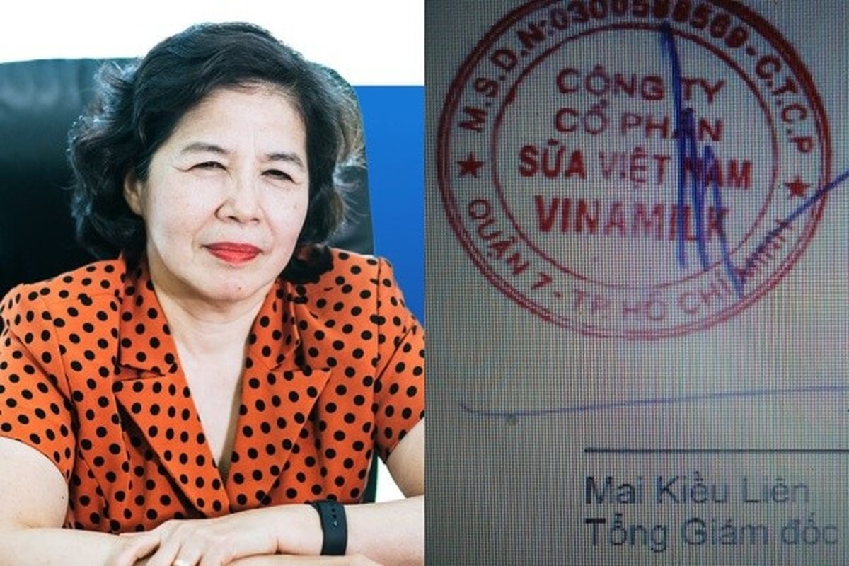 Tổng Giám đốc Vinamilk - Bà Mai Kiều Liên sở hữu chữ ký thanh mảnh, gọn gàng nhưng cũng không kém phần dứt khoát - Ảnh: Internet